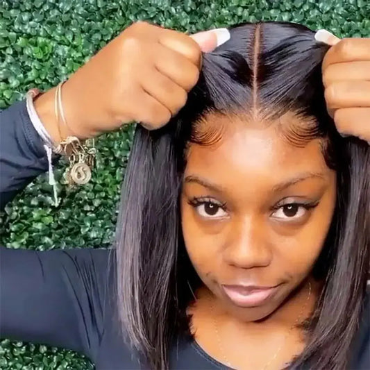 4x4 13X4 Lace Frontal Perruque Bob Natural 100% Human Weaves and Wig Bob Raw Indian Hair Bob Wigs