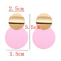 Pink Color Flower Drop Earrings for Women Summer Geometry Heart Leaf Butterfly Brincos Party Ear Jewelry Valentine's Day Gift
