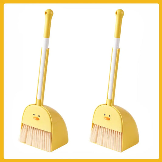 3-Piece Mop Set with Duck Broom and Dustpan for Kids