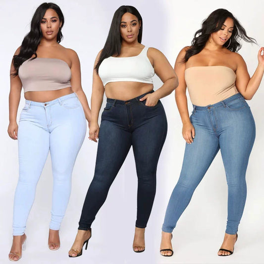 plus Size stretch denim skinny Jeans Women's Pants