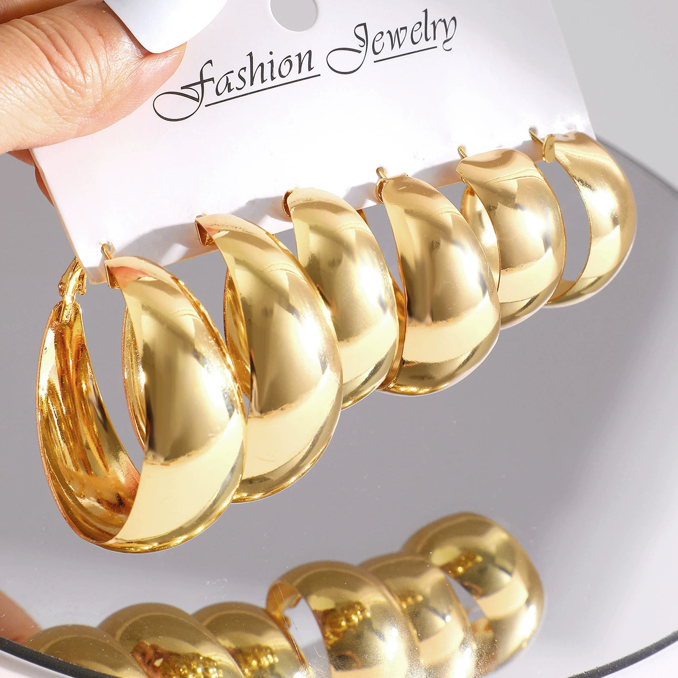 Earrings New Arrival Metal Retro 3-Piece Set Earrings