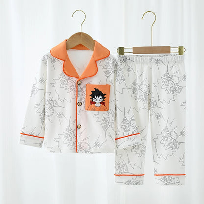 Long Sleeves Cotton Pajamas For Baby and Boys