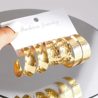 Earrings New Arrival Metal Retro 3-Piece Set Earrings