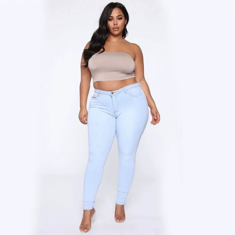 plus Size stretch denim skinny Jeans Women's Pants