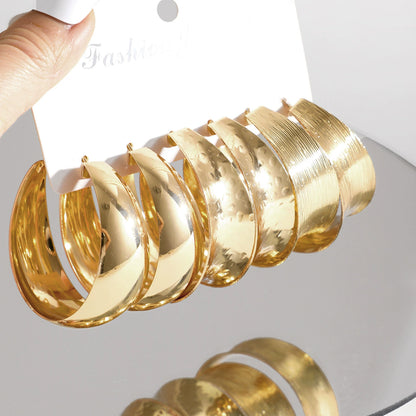 Earrings New Arrival Metal Retro 3-Piece Set Earrings