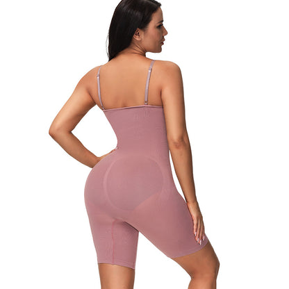 Women's Solid Backless Seamless Shapewear Romper, Casual Comfy Tummy Control Hip Lifting Shape For Daily Wear, Ladies Shapewear For All Seasons