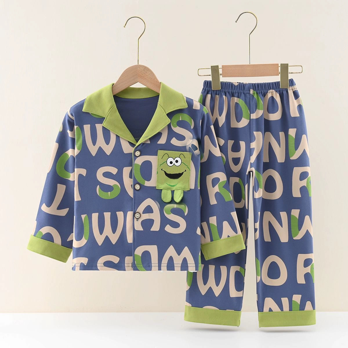Long Sleeves Cotton Pajamas For Baby and Boys