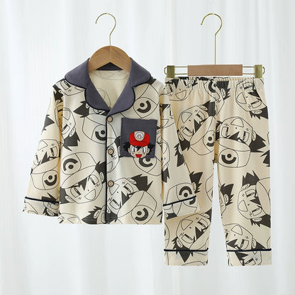 Long Sleeves Cotton Pajamas For Baby and Boys