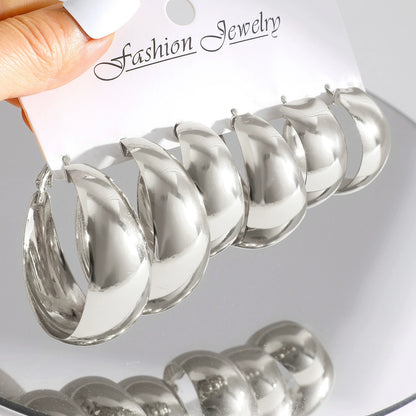 Earrings New Arrival Metal Retro 3-Piece Set Earrings