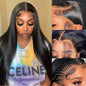 Knosps 13x6 HD Lace Front Wigs Human Hair Pre Plucked Straight Frontal Wigs Human Hair with Baby Hair 13x6 Glueless Wigs Human Hair 180 Density for Women 20 Inch