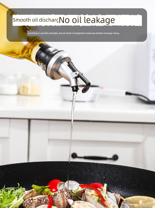 Automatic Opening  Kitchen Glass Bottle Small Oil Pot