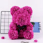 25cm Artificial Teddy Rose Flower Bear with Box Romantic Valentines Day Gift Girlfriend Women Anniversary Wedding Party Supplies