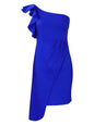 Summer Dress for Women Ruffle Edge Wrapped Pencil Skirt Solid Dresses