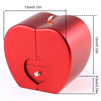 Christmas Gift Apple Jewelry Box With Eternal Flower Box Rose Flower Birthday Party New Year Valentine's Day Gift