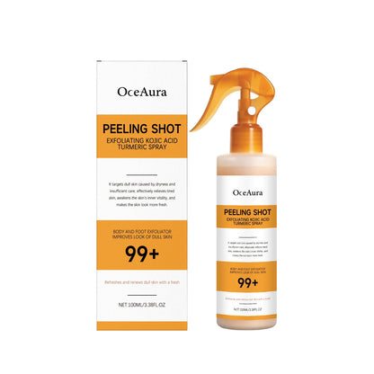 Body Keratin Care Kojic Acid Turmeric Spray Gently Exfoliating Peeling Solution Nourishing Hydrating Skin Care All Skin Types
