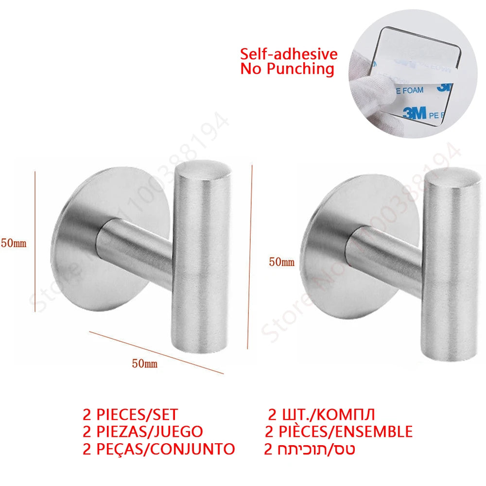 Toilet Towel Paper Wall Mount Holder Adhesive Black Silver Kitchen Roll Paper Stand Hanging Napkin Rack Bathroom Accessories WC