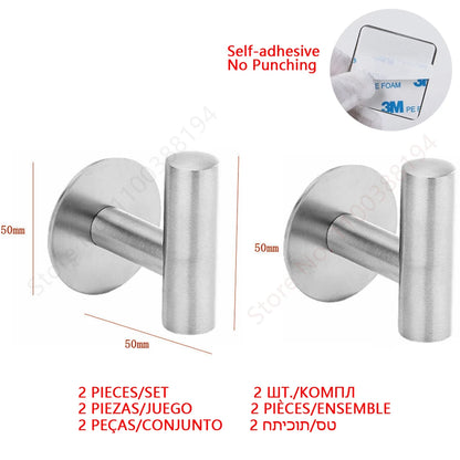 Toilet Towel Paper Wall Mount Holder Adhesive Black Silver Kitchen Roll Paper Stand Hanging Napkin Rack Bathroom Accessories WC