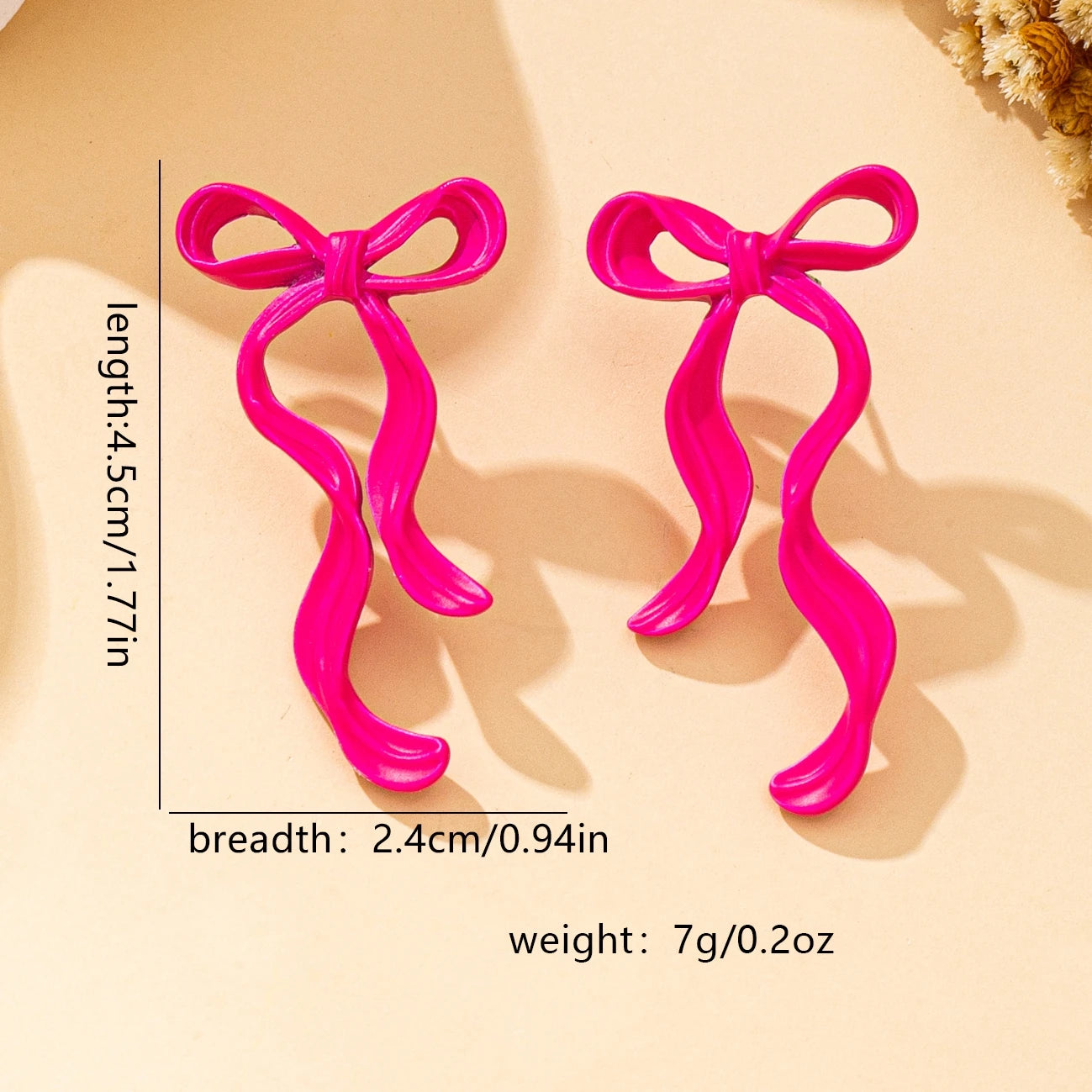 1 pairs classic rose red bow alloy oil drop earrings, suitable for dating and wearing bows as Valentine's Day gifts, suitable fo