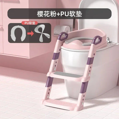 Children's Toilet Foldable Foot Stool Multi-functional Toilet Boy Girl Baby Toilet Training Potty Ladder for Kids Stepped