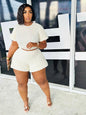 Summer Suit Chic and Elegant Woman Set  Sexy Outfit Casual Shorts Sets Womens 2 Piece Plus Size