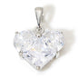 1pc New Mini Brass Charms Gold Color Valentine's Day Heart Multicolour Cubic Zirconia Pendant DIY Necklace Jewelry 20mm x 14mm