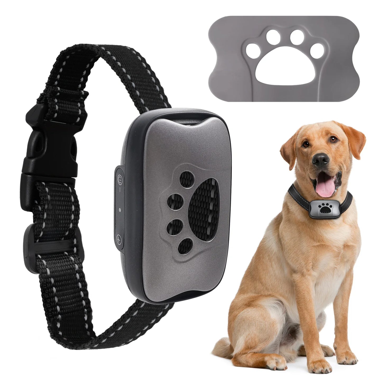 Dog Anti Barking Device USB Rechargeable Dogs Training Collar Ultrasonic Stop Barking Vibration Anti Bark Collar