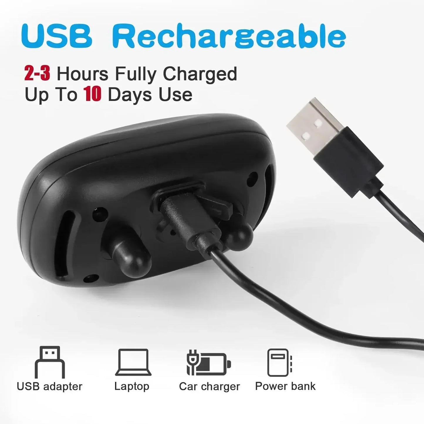 Dog Anti Barking Device USB Rechargeable Dogs Training Collar Ultrasonic Stop Barking Vibration Anti Bark Collar
