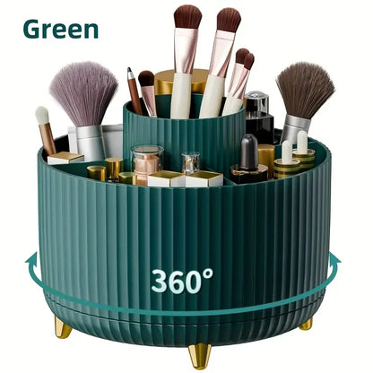 Makeup Desktop Cosmetic Storage Box Organizer 5 Slot Large Capacity for Bathroom Portable Makeup Brushes Pen Holder