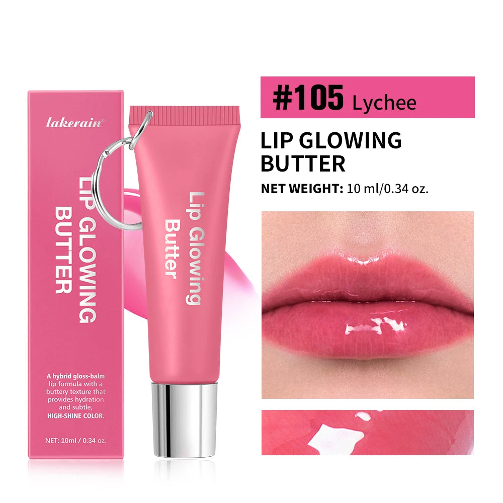 Lip Oil Plumper Long Lasting Lip Gloss Keychain Glowing Butter Moisturizing Pink Nourishing Makeup Care Hydrating Lipstick