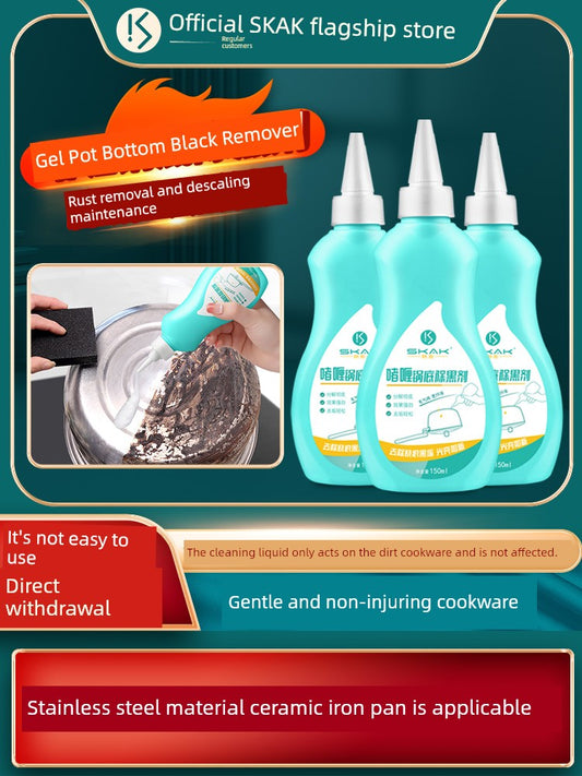 Black Dirt Stainless Steel Cleaner Kitchen Gel Wash Pot Bottom