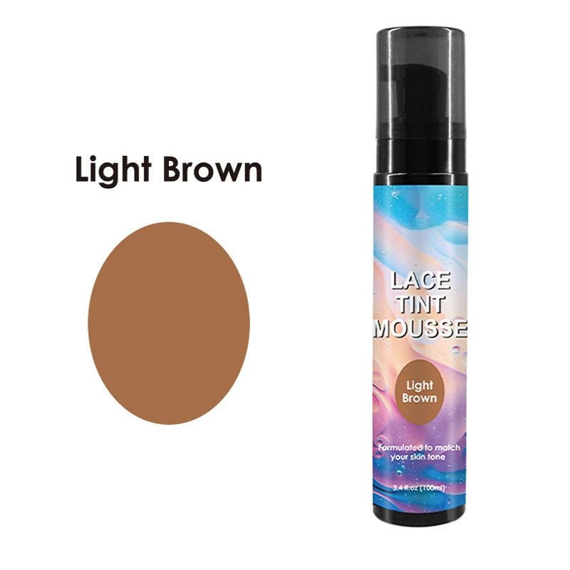 Nunify Lace Tint Spray For Wigs Waterproof Wig Tint Mousse For Natural Wig 100Ml Tinted Lace Spray 1Pcs Wig Installation Tools