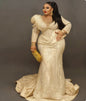 Luxury Red Mermaid Evening Dress Crystal Beading Birthday Wedding Prom Party Gowns Aso Ebi Robes De Soirée Customized