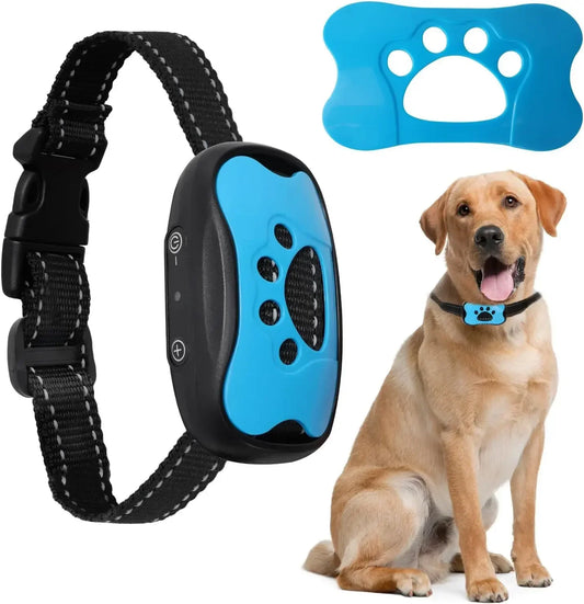 Dog Anti Barking Device USB Rechargeable Dogs Training Collar Ultrasonic Stop Barking Vibration Anti Bark Collar