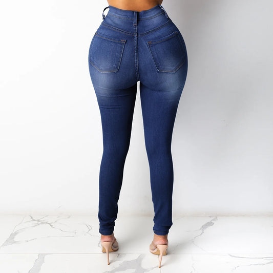 Classic Beauty Booty Lifter High Waist Skinny Jeans - Medium Blue Wash