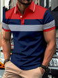Short Sleeve Striped Pattern Men's Fashion Polos T-Shirts Summer 3D Printing Street POLO Tops 6XL Plus Size Casual Tee