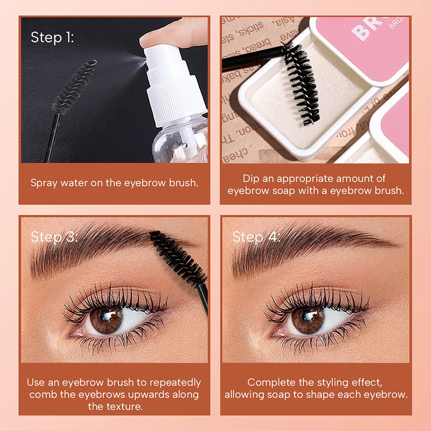 3D Brow Gel for Bold & Natural Brows, Clear Waterproof Eyebrow Styling Gel, Long-Lasting , Valentine's Day or Mother's Day Gifts