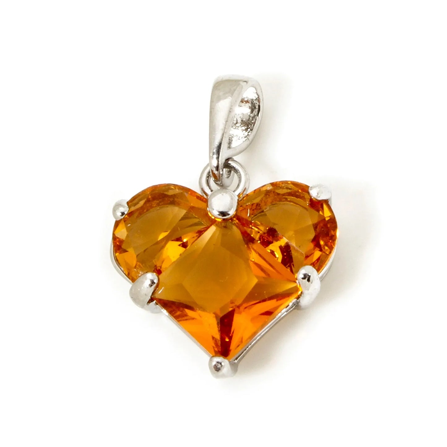 1pc New Mini Brass Charms Gold Color Valentine's Day Heart Multicolour Cubic Zirconia Pendant DIY Necklace Jewelry 20mm x 14mm