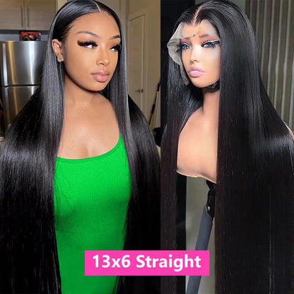 Ready to Wear Glueless Wig Straight 13x6 Transparent Lace Frontal Wig 30 34inches Human Hair Bone Straight 6x4 Lace Frontal Wigs