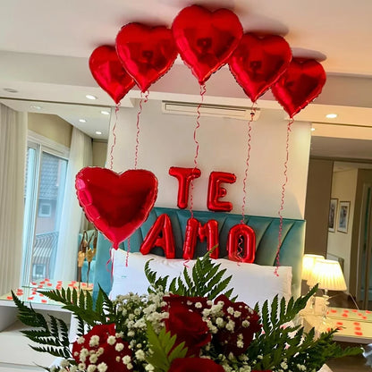 Spanish I Love You Te Amo Banner Balloon Valentine's Day Wedding Anniversary Birthday Father's Day Decoration Decoration Balloon
