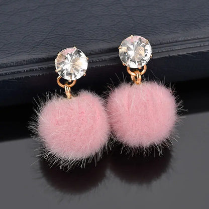 Pink Color Flower Drop Earrings for Women Summer Geometry Heart Leaf Butterfly Brincos Party Ear Jewelry Valentine's Day Gift