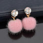 Pink Color Flower Drop Earrings for Women Summer Geometry Heart Leaf Butterfly Brincos Party Ear Jewelry Valentine's Day Gift