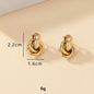 Earrings circle geometric twisted multi-layer twisted metal fashionable all-match ladies simple earrings banquet gift