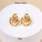 Earrings circle geometric twisted multi-layer twisted metal fashionable all-match ladies simple earrings banquet gift