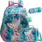 Children School Bags Kids Backpack Set in Primary Schoolbag for Teenager Girls Sequin Tower School Bags Waterproof Book Bags