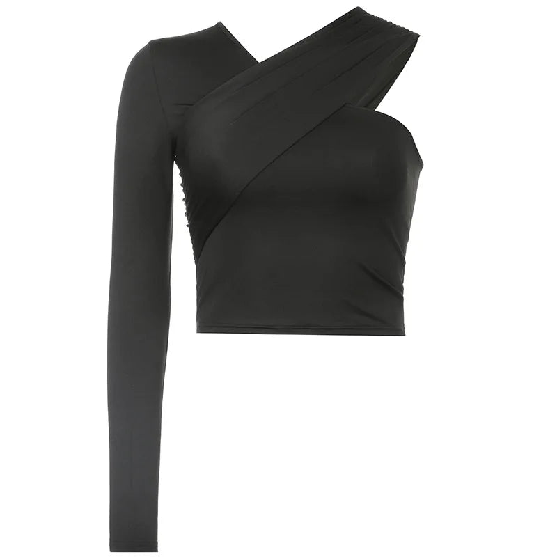 Women's Slim Fit Crop Top V-Ne oulder T-irt Faionable Casual Sle Ladies' Clothing 00% Other Material