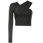 Women's Slim Fit Crop Top V-Ne oulder T-irt Faionable Casual Sle Ladies' Clothing 00% Other Material