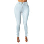 Women's classic High Waist Skinny Stretch Butt Lifting Jeans Slim Fit Denim Pants