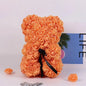 25cm Artificial Teddy Rose Flower Bear with Box Romantic Valentines Day Gift Girlfriend Women Anniversary Wedding Party Supplies