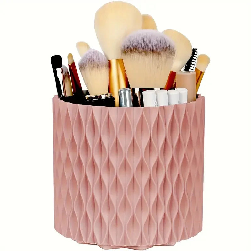 Makeup Desktop Cosmetic Storage Box Organizer 5 Slot Large Capacity for Bathroom Portable Makeup Brushes Pen Holder