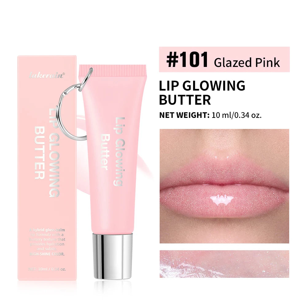 Lip Oil Plumper Long Lasting Lip Gloss Keychain Glowing Butter Moisturizing Pink Nourishing Makeup Care Hydrating Lipstick